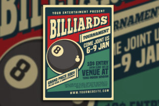 Billiard Tournament Flyer Design for Professional Use