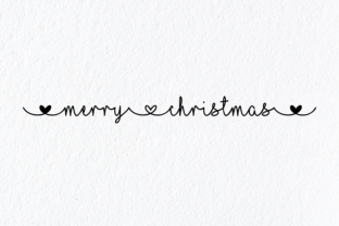 Merry Christmas Heart SVG Design